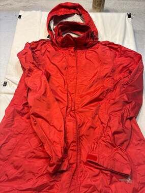Salewa Powertex Hooded Rain Jacket Red Size XXL